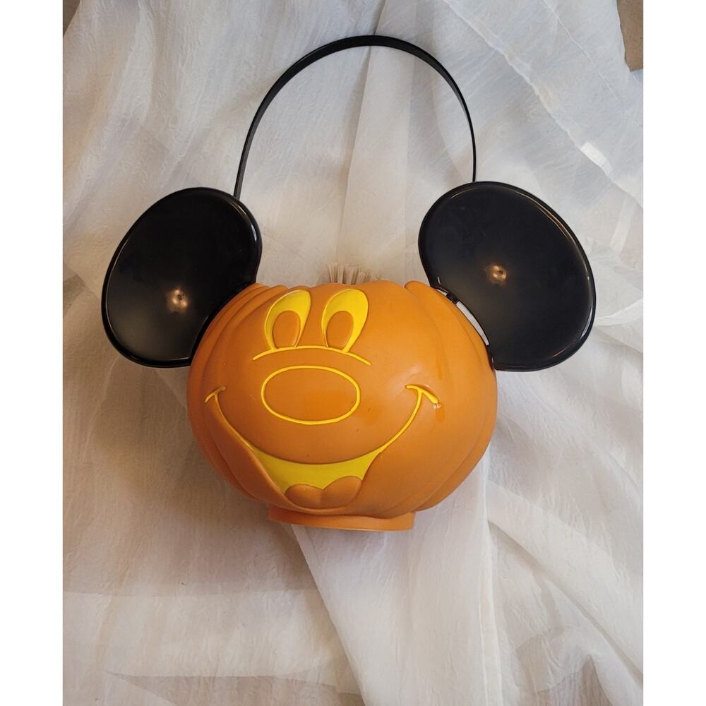Disney Parks Mickey Mouse Pumpkin Halloween Trick or Treat Candy Bucket
